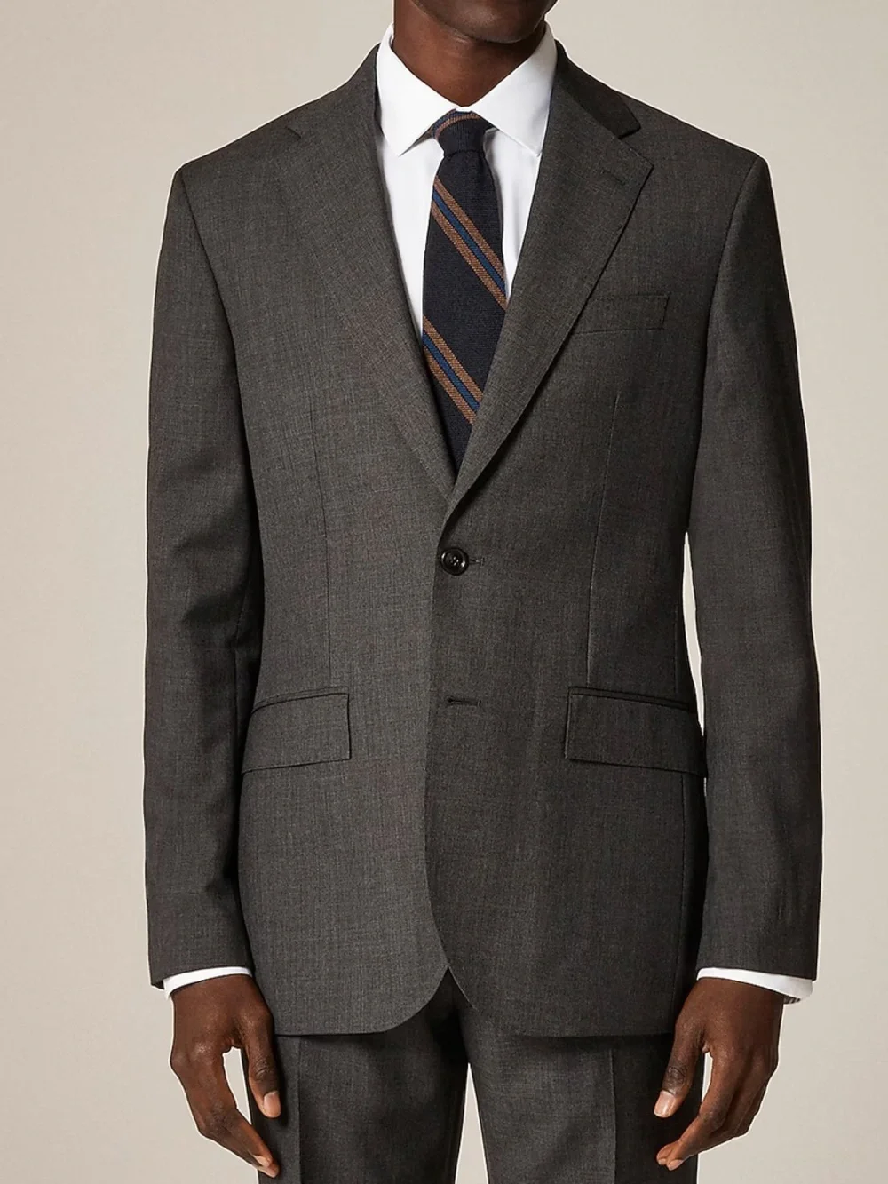 J crew charcoal Crosby Classic-fit suit jacket in Italian worsted wool